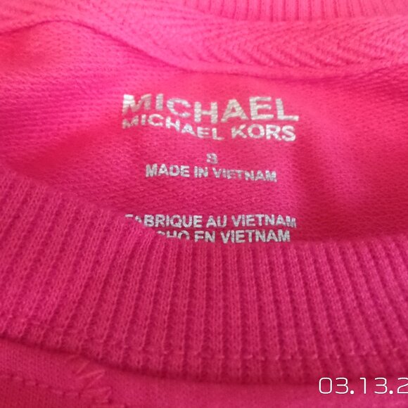 Women's MICHAEL KORS Pink Sweatshirt Size Small Like NEW - Picture 4 of 8